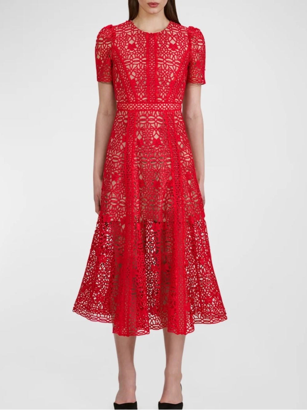 Self-Portrait
Guipure Lace Round-Neck Midi Dress - Picture 2 of 16